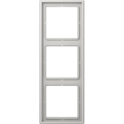JUNG Rahmen 3-fach LS 983 LG | Abdeckrahmen LS990 | waagerecht & senkrecht | Duroplast glänzend | IP44 | lichtgrau