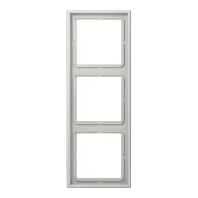 JUNG Rahmen 3-fach LS 983 LG | Abdeckrahmen LS990 | waagerecht & senkrecht | Duroplast glänzend | IP44 | lichtgrau