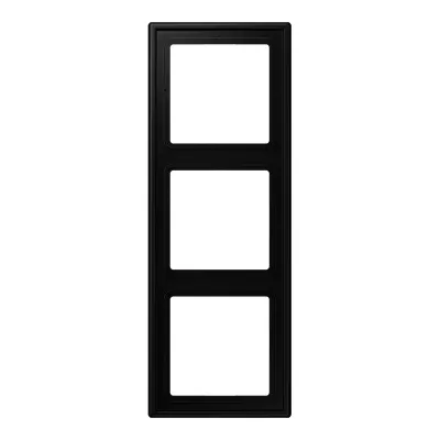 JUNG Rahmen 3-fach LS983SWM | Einbaurahmen Unterputz | Duroplast matt | 81x223 mm | IP44 | graphitschwarz matt