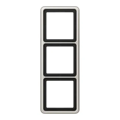 Jung Rahmen 3-fach CD583PT | Abdeckrahmen CD500 | Aluminium eloxiert | waagerecht & senkrecht | IP20 | Platin
