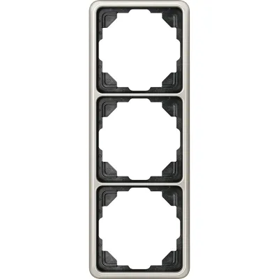 Jung Rahmen 3-fach CD583PT | Abdeckrahmen CD500 | Aluminium eloxiert | waagerecht & senkrecht | IP20 | Platin