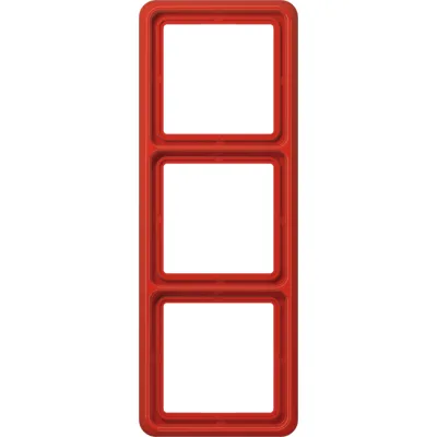 JUNG Rahmen 3-fach CD583WURT rot | Abdeckrahmen waagerecht/senkrecht | bruchsicher, glänzend, IP44