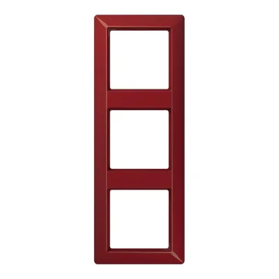 JUNG Rahmen 3-fach AS583BFRT | Einbaurahmen Unterputz | bruchsicher | IP44 | Thermoplast | glänzend | rot RAL 3003