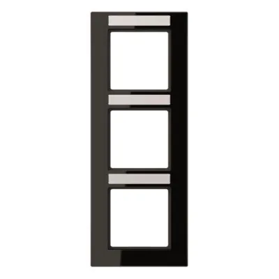 JUNG Rahmen 3-fach AC583BFSW | bruchsicher | Serie A Creation | Thermoplast | Unterputz | glänzend | schwarz