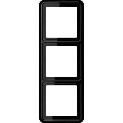 JUNG Rahmen 3-fach CD583SW | Abdeckrahmen Unterputz IP44 | Duroplast glänzend | waagerecht & senkrecht | schwarz