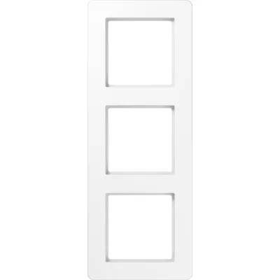 JUNG Rahmen 3-fach AF583BFWW | Einbaurahmen Thermoplast | waagerecht & senkrecht | bruchsicher | glänzend | alpinweiß