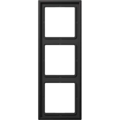 JUNG Rahmen 3-fach | Abdeckrahmen Aluminium matt | IP44 | 81x223mm | waagerecht/senkrecht | dark