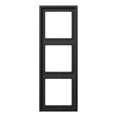 JUNG Rahmen 3-fach | Abdeckrahmen Aluminium matt | IP44 | 81x223mm | waagerecht/senkrecht | dark