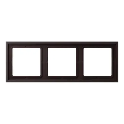 JUNG Rahmen 3-fach LSZAL983BFD | Unterputz Thermoplast lackiert | horizontal & vertikal | Aluminium dark | 81x223 mm