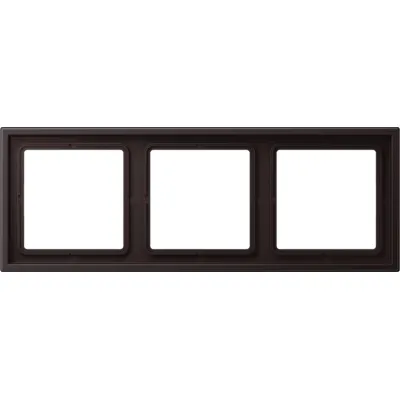 JUNG Rahmen 3-fach LSZAL983BFD | Unterputz Thermoplast lackiert | horizontal & vertikal | Aluminium dark | 81x223 mm