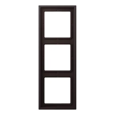 JUNG Rahmen 3-fach LSZAL983BFD | Unterputz Thermoplast lackiert | horizontal & vertikal | Aluminium dark | 81x223 mm