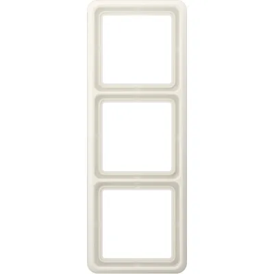 JUNG Rahmen 3-fach CD 583 W | Abdeckrahmen für waagerechte & senkrechte Montage | Unterputz | Duroplast | IP44 | Weiß