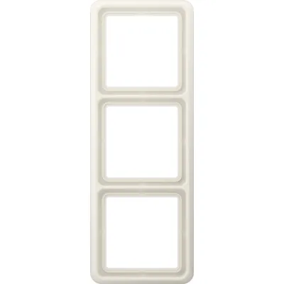 JUNG Rahmen 3-fach CD 583 W | Abdeckrahmen für waagerechte & senkrechte Montage | Unterputz | Duroplast | IP44 | Weiß