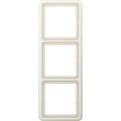 JUNG CD583WUW 3-fach Abdeckrahmen cremeweiß | waagerecht/vertikal | IP44 | bruchsicher | glänzend
