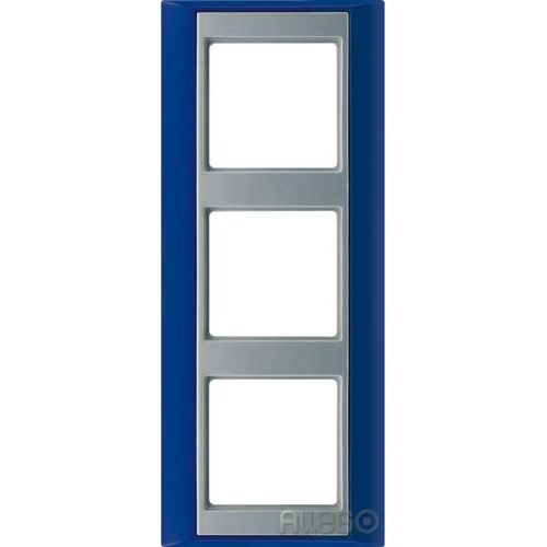 Bild: Jung Rahmen 3fach AP583BLAL A plus blau-Aluminium Jung Rahmen 3fach AP583BLAL A 