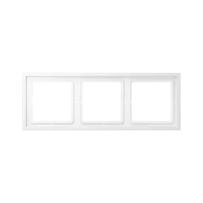 JUNG Rahmen 3fach LSZ983BFWWM | Schalterrahmen Serie LS | Kunststoff Thermoplast | schneeweiß matt | 81x223mm
