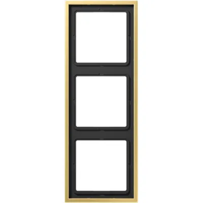 JUNG Rahmen 3fach ME2983C | Einbaurahmen für waagerecht & senkrecht | Metall matt | 81x223 mm | Messing classic