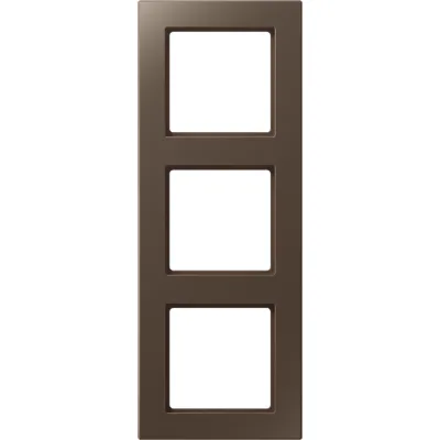 JUNG Rahmen 3fach AC583MO | Unterputzrahmen Serie A creation | Duroplast lackiert | glänzend | mokka | 84x226 mm