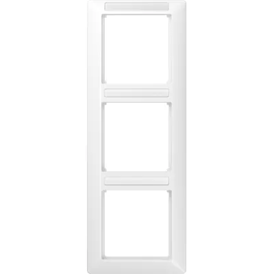 Jung Rahmen 3fach AS583BFINAWW | sprühnebeldicht IP44 | bruchsicher | Beschriftungsfeld | Thermoplast | alpinweiß