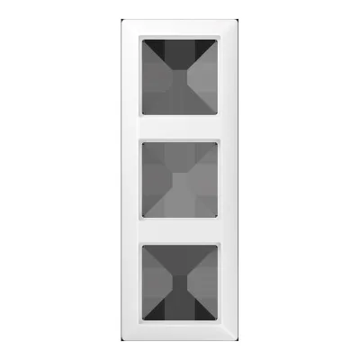 JUNG Rahmen 3fach SPAS583WW | Einbaurahmen für waagerecht & senkrecht | Duroplast antimikrobiell | IP44 | alpinweiß