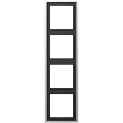 JUNG Rahmen 4-fach AL2984 | Abdeckrahmen LS 990 | Aluminium matt eloxiert | IP44 | waagerecht & senkrecht | 81x294 mm
