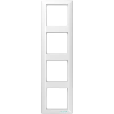 JUNG Rahmen 4-fach | ABAS 584 WW | antibakteriell | Duroplast | alpinweiß glänzend | 80,5x293,5 mm | IP44