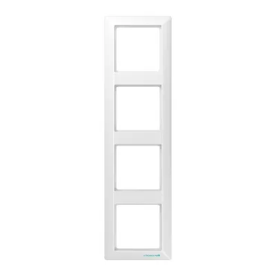 JUNG Rahmen 4-fach | ABAS 584 WW | antibakteriell | Duroplast | alpinweiß glänzend | 80,5x293,5 mm | IP44
