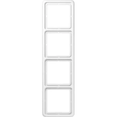 JUNG Abdeckrahmen 4-fach CD584WW | CD 500 | Duroplast | IP44 | glänzend | alpinweiß | waagerecht & senkrecht