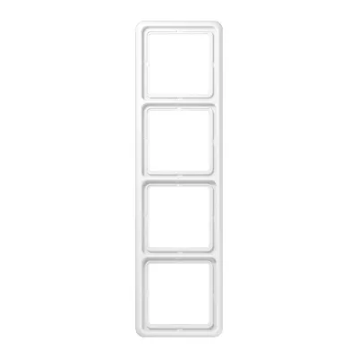 JUNG Abdeckrahmen 4-fach CD584WW | CD 500 | Duroplast | IP44 | glänzend | alpinweiß | waagerecht & senkrecht
