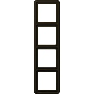 Jung Rahmen 4-fach CD584BR CD500 | Abdeckrahmen Kunststoff Duroplast glänzend | IP44 | waagrecht & senkrecht | braun