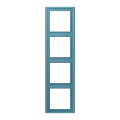 JUNG Rahmen 4-fach LC 984 212 | Einbaurahmen Unterputz | Duroplast | IP20 | horizontal & vertikal | ceruleen vif