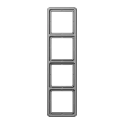 JUNG Rahmen 4-fach CD584GR Abdeckrahmen | waagerecht & senkrecht | Duroplast Kunststoff | IP44 | RAL 7038 grau