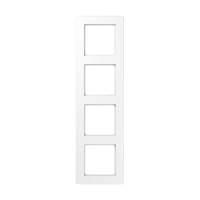 JUNG Rahmen 4-fach | Abdeckrahmen UP | bruchsicher Thermoplast glänzend | IP44 | alpinweiß RAL 9010