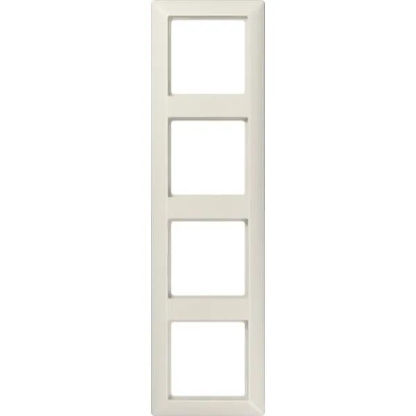 JUNG Abdeckrahmen 4-fach AS584 | Duroplast glänzend | IP44 | Unterputz | weiß RAL 1013 | waagerecht/vertikal