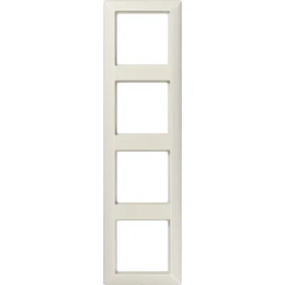 JUNG Abdeckrahmen 4-fach AS584 | Duroplast glänzend | IP44 | Unterputz | weiß RAL 1013 | waagerecht/vertikal