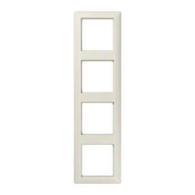 JUNG Abdeckrahmen 4-fach AS584 | Duroplast glänzend | IP44 | Unterputz | weiß RAL 1013 | waagerecht/vertikal