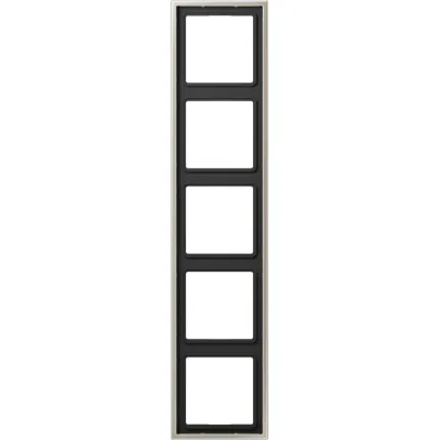 JUNG Rahmen 5-fach ES2985 | Abdeckrahmen für waagerecht & senkrecht | Edelstahl matt | IP44 | Metall | LS 990 Serie