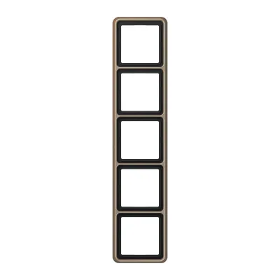 Jung Rahmen 5-fach CD585GB CD500 | Abdeckrahmen Unterputz | Aluminium eloxiert | waagerecht/ senkrecht | gold-bronze
