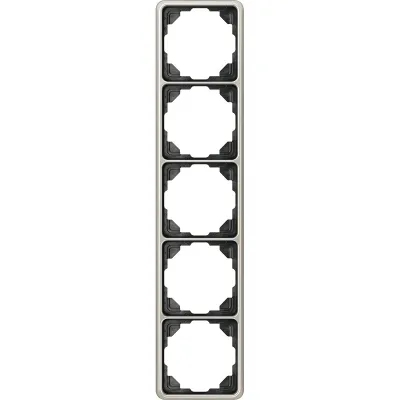 JUNG Rahmen 5-fach CD585PT CD500 | Abdeckrahmen Aluminium eloxiert | waagerecht & senkrecht | IP20 | platin