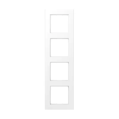 JUNG Rahmen 4fach A 550 A5584BFWWM | Unterputz | Thermoplast matt | schneeweiß RAL 9016 | 85x298 mm