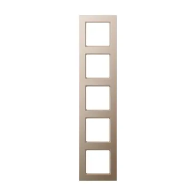 JUNG Rahmen 5fach AC585CH | Abdeckrahmen Serie A creation | waagerecht & senkrecht | Duroplast | champagner