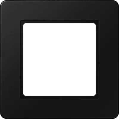 JUNG Rahmen 1-fach AF581BFSWM | Serie A Flow | 85x85 mm | Thermoplast matt | graphitschwarz (RAL 9005)