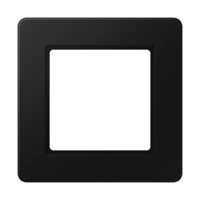 JUNG Rahmen 1-fach AF581BFSWM | Serie A Flow | 85x85 mm | Thermoplast matt | graphitschwarz (RAL 9005)