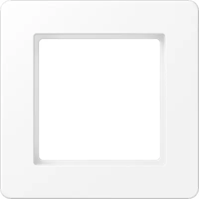 JUNG Rahmen 1-fach AF581BFWWM | A FLOW | Einbaurahmen Kunststoff | schneeweiß matt | 85x85 mm | IP20 | RAL 9016