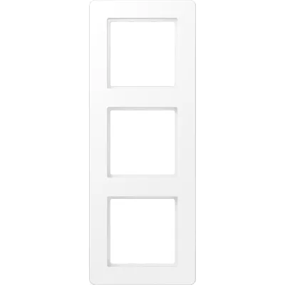 JUNG Rahmen 3fach AF583BFWWM | Unterputz Einbaurahmen Serie A FLOW | Thermoplast matt | 85x227mm | schneeweiß