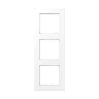JUNG Rahmen 3fach AF583BFWWM | Unterputz Einbaurahmen Serie A FLOW | Thermoplast matt | 85x227mm | schneeweiß