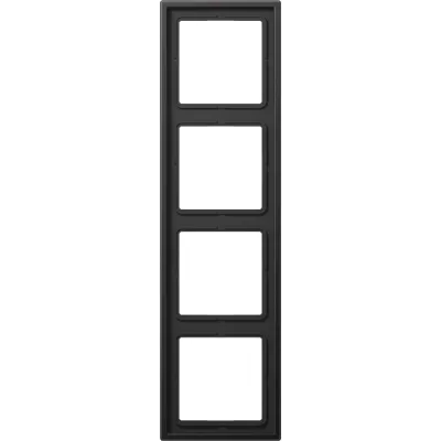 JUNG Rahmen 4fach AL2984D | Unterputzrahmen IP44 | Aluminium matt | waagerecht/ senkrecht | dark