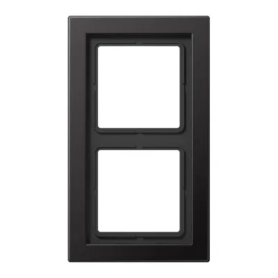 JUNG Rahmen 2-fach ALD2982D | Einbaurahmen Aluminium lackiert matt | waagerecht & senkrecht | LS-Serie | dark