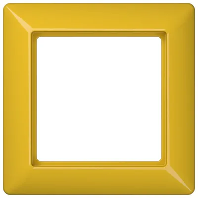 JUNG Rahmen 1-fach AS581GLGE | Einbaurahmen für Abdeckungen mit Glasscheibe | 80,5x80,5 mm | Thermoplast glänzend | gelb