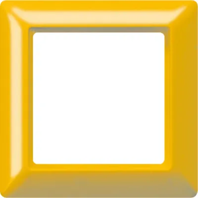 JUNG Rahmen 1-fach AS581GLGE | Einbaurahmen für Abdeckungen mit Glasscheibe | 80,5x80,5 mm | Thermoplast glänzend | gelb